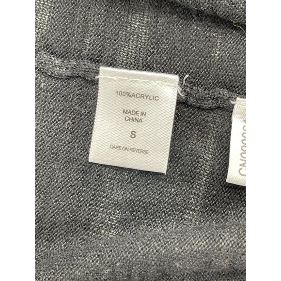 New York & Co Black Open Drape Front Sleeveless Knit Cardigan Sweater Size S - Picture 9 of 13